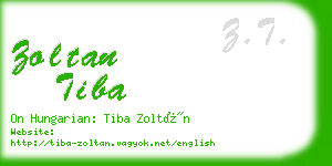 zoltan tiba business card